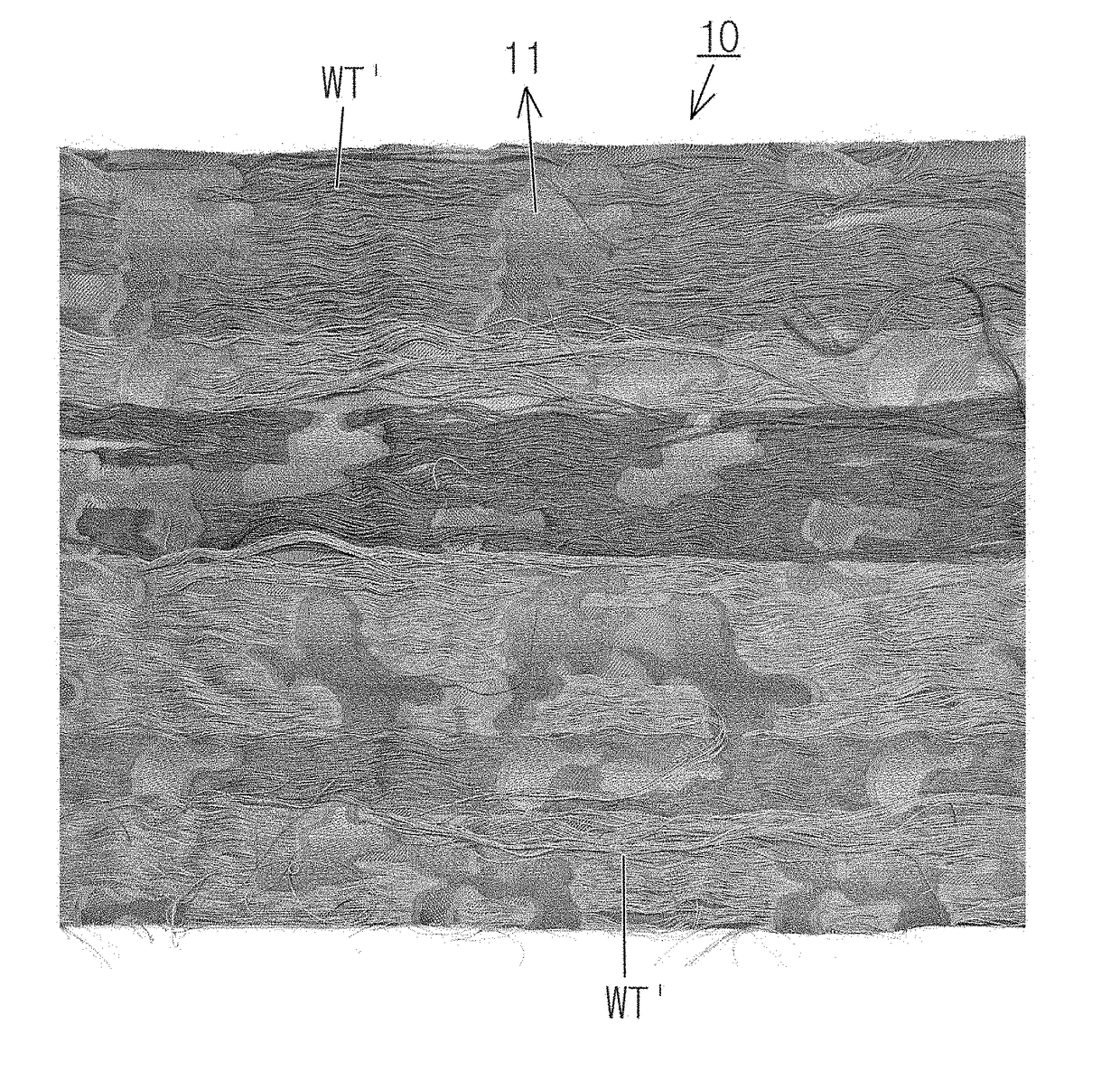 Camouflage clothing woven using dyed threads and jacquard weaving machine and method of weaving the same