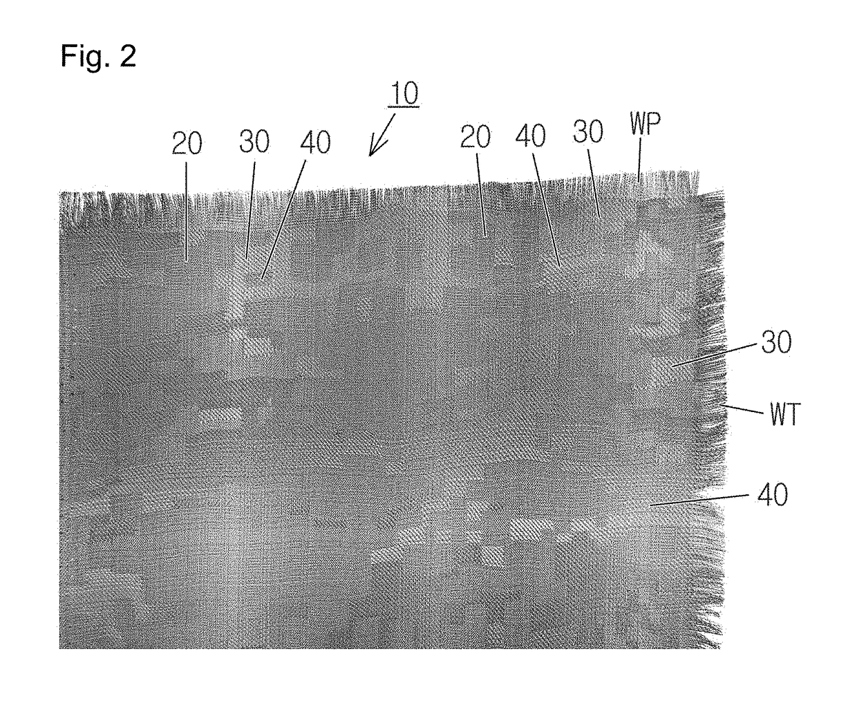 Camouflage clothing woven using dyed threads and jacquard weaving machine and method of weaving the same