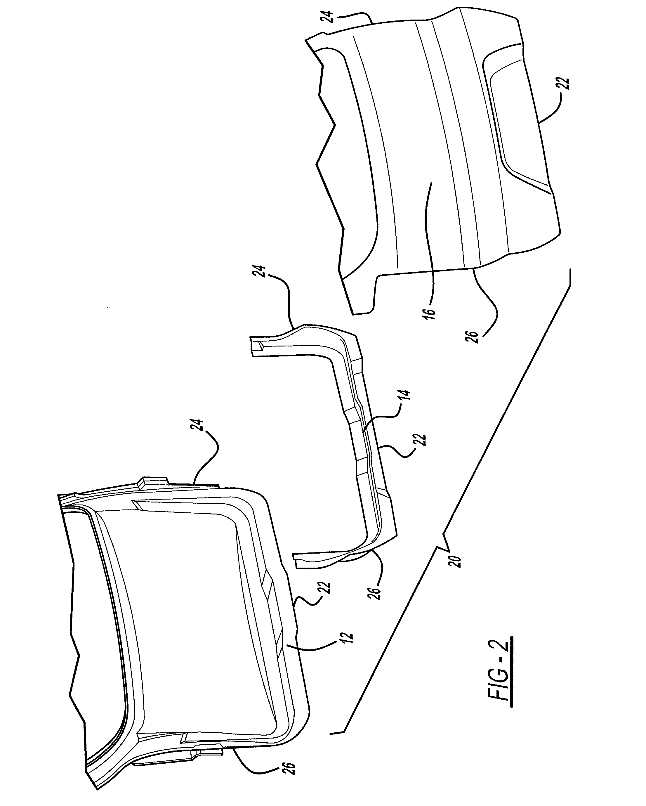 Composite lift gate deformable section