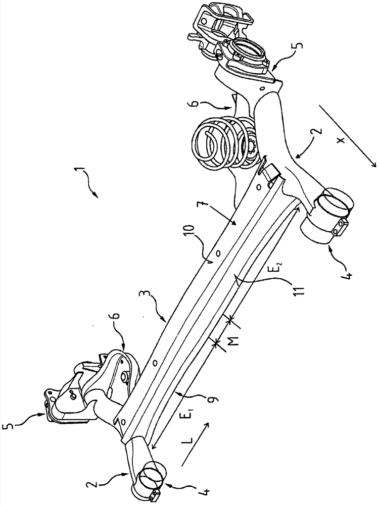 Motor axle and method for manufacturing a cross member of a motor axle