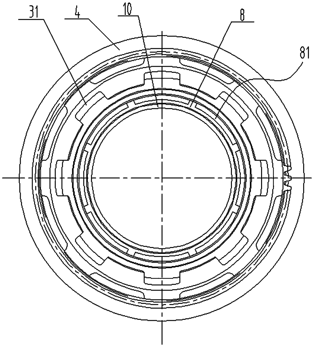 A double-layer drill pipe with internal teeth and external gear coupling