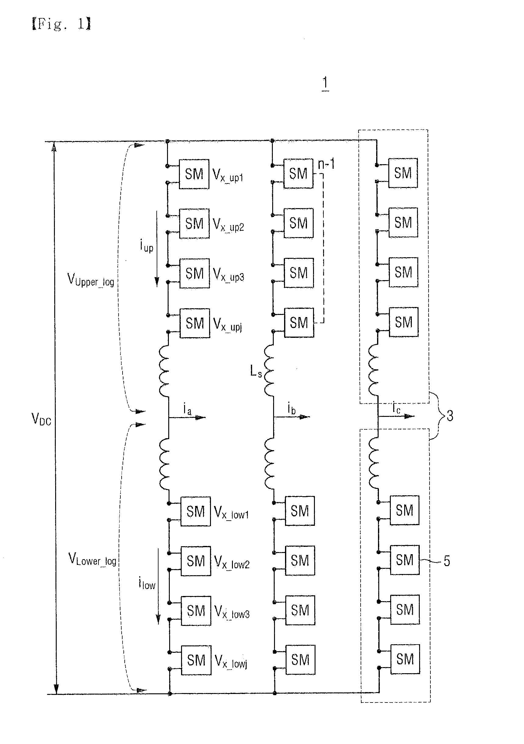 Fault current reduction structure of multi-level converter and apparatus using the fault current reduction structure