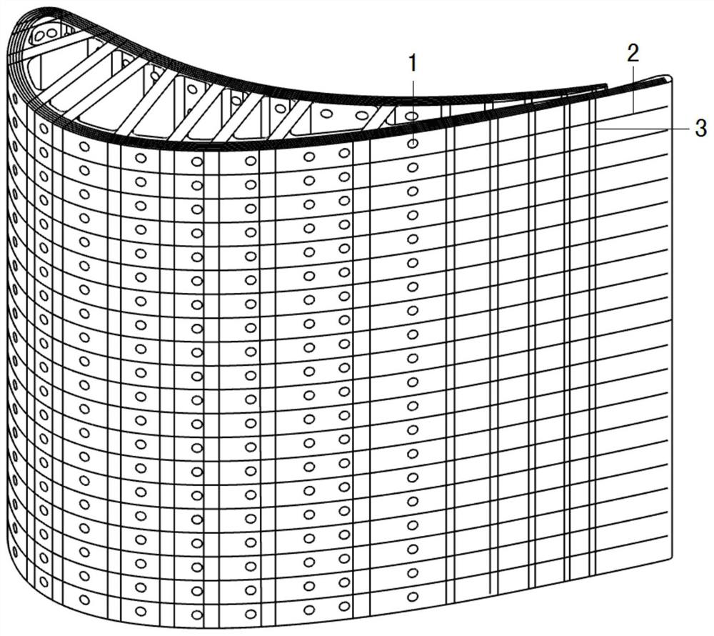 Turbine blade with three-dimensional mesh woven fibers