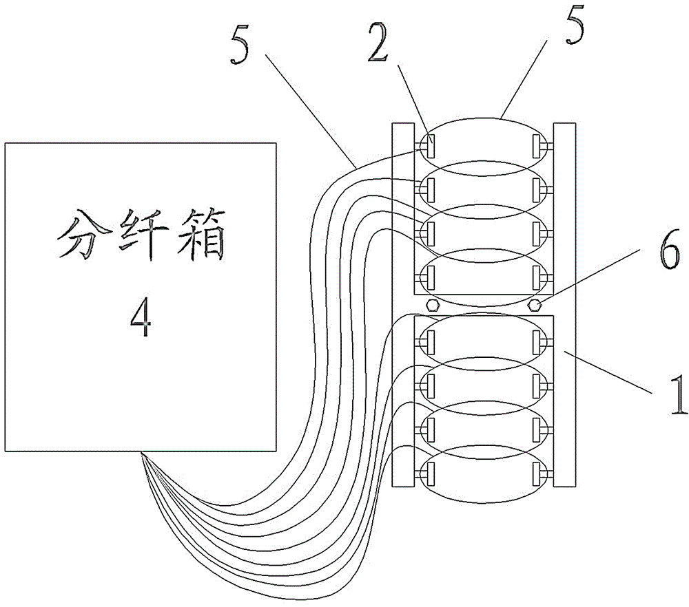 Fiber distribution box optical cable protection frame