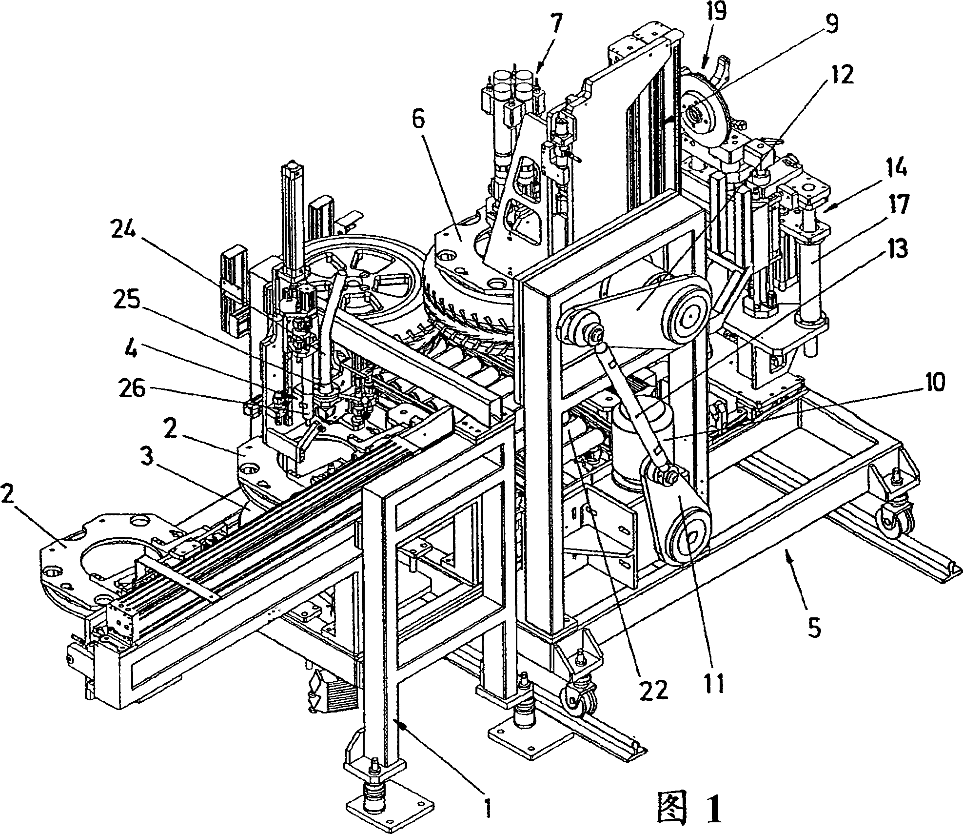 Machine for fixing wheels on vehicles