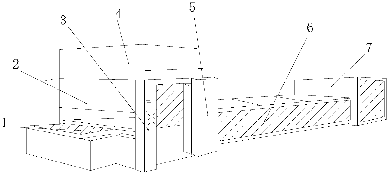 Automatic spraying assembly line based on metal covering protective layer and capable of transversely moving and rotatably swinging