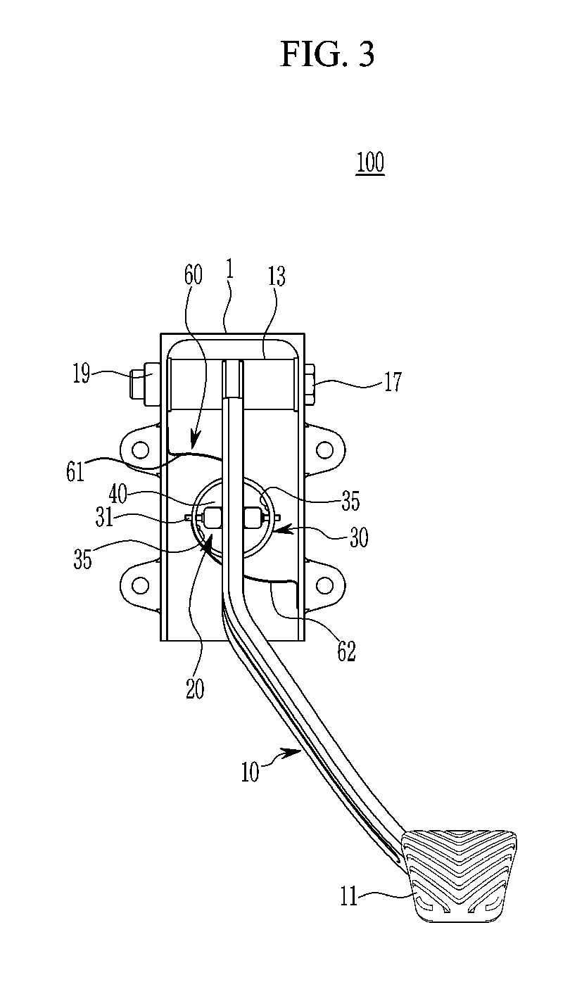 Pedal effort generation device for vehicle