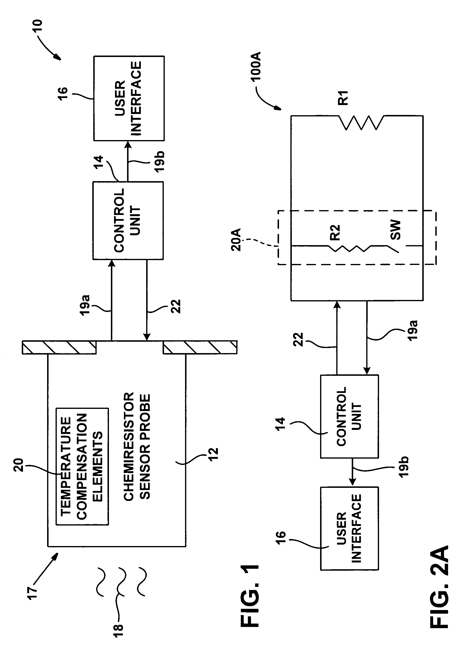 Temperature compensated vapor sensor