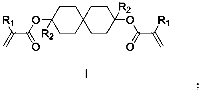 Photoresist resin monomer synthesized from spiro[5.5]undecyl-3, 9-diketone and synthesis method thereof