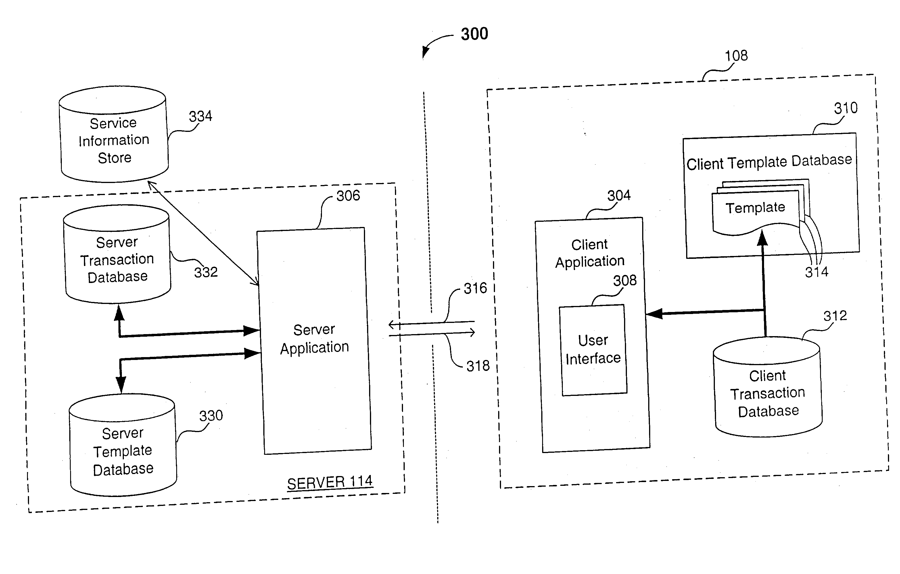 System, method and apparatus for utilizing transaction databases in a client - server environment