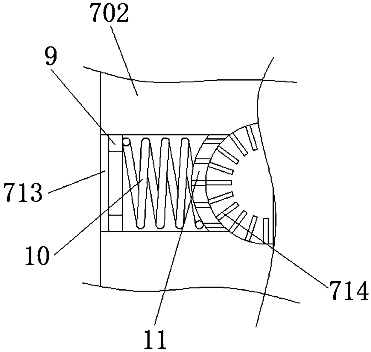 Screw extrusion progressive type cobblestone cleaning device based on Bernoulli's theorem