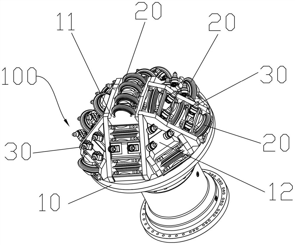 Conical cutterhead and heading machine