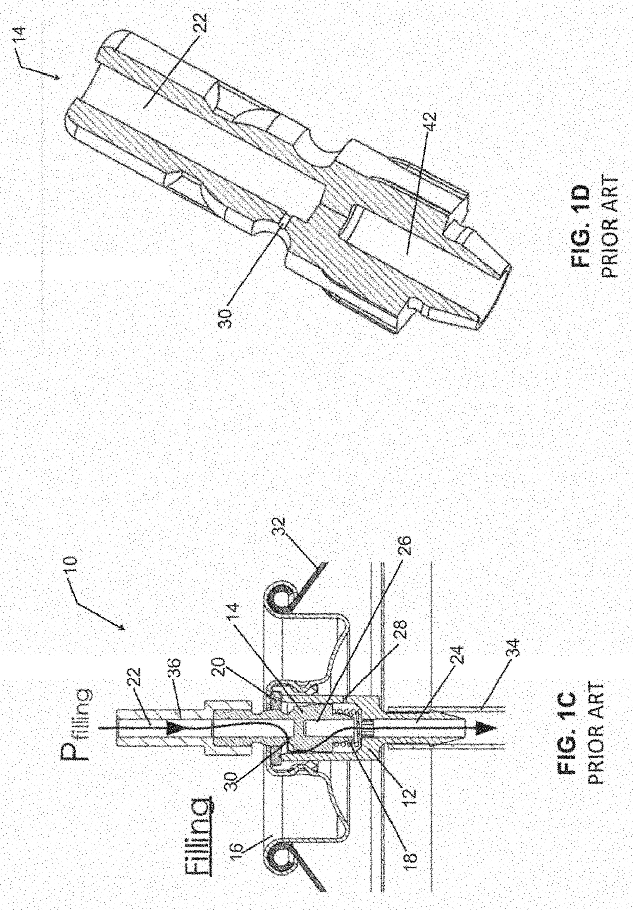 Non-refilling aerosol valve