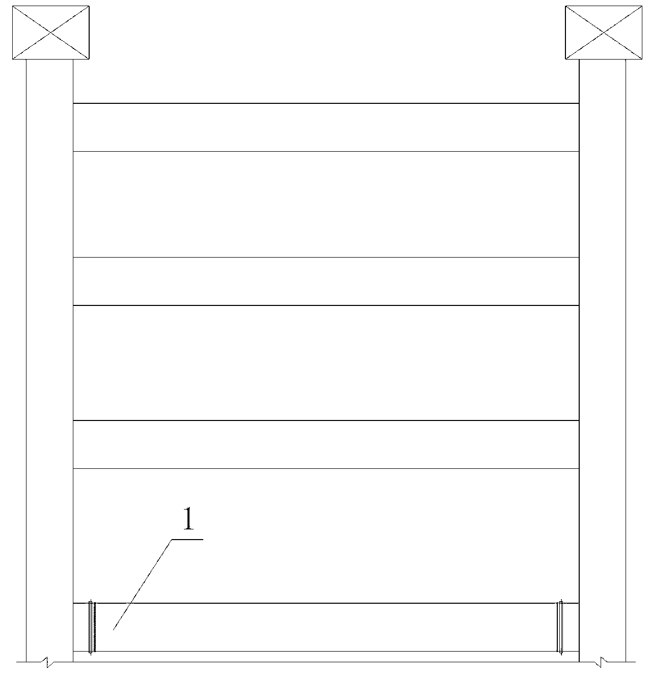 Bottom channel inner support of foundation pit supporting structure