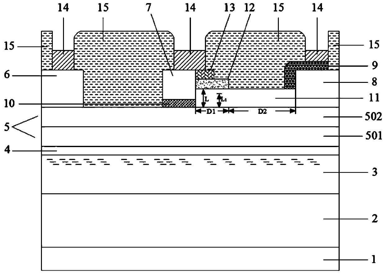 Composite drain-based AlGaN/GaN MIS-HEMT (Metal-Insulator-Semiconductor High-Electron-Mobility Transistor) high-voltage device and fabrication method thereof