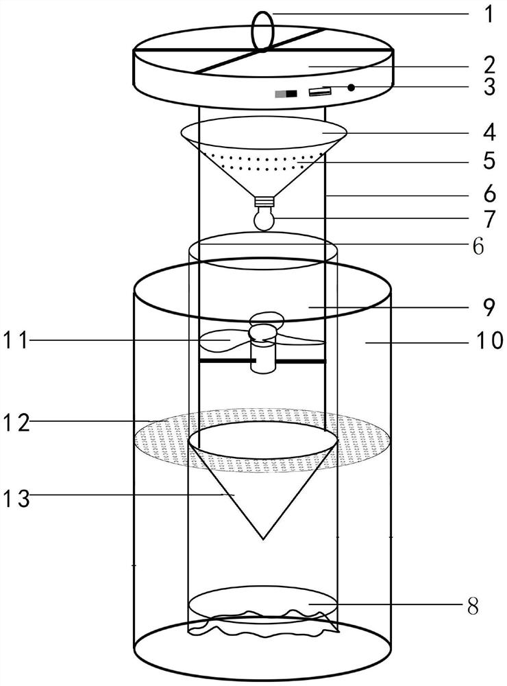 Inhalation type mosquito killing device