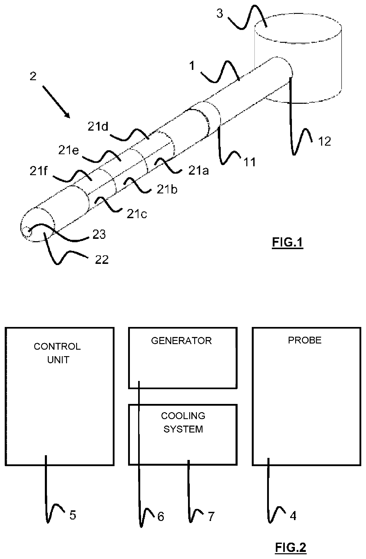 Ultrasonic thermal ablation probe