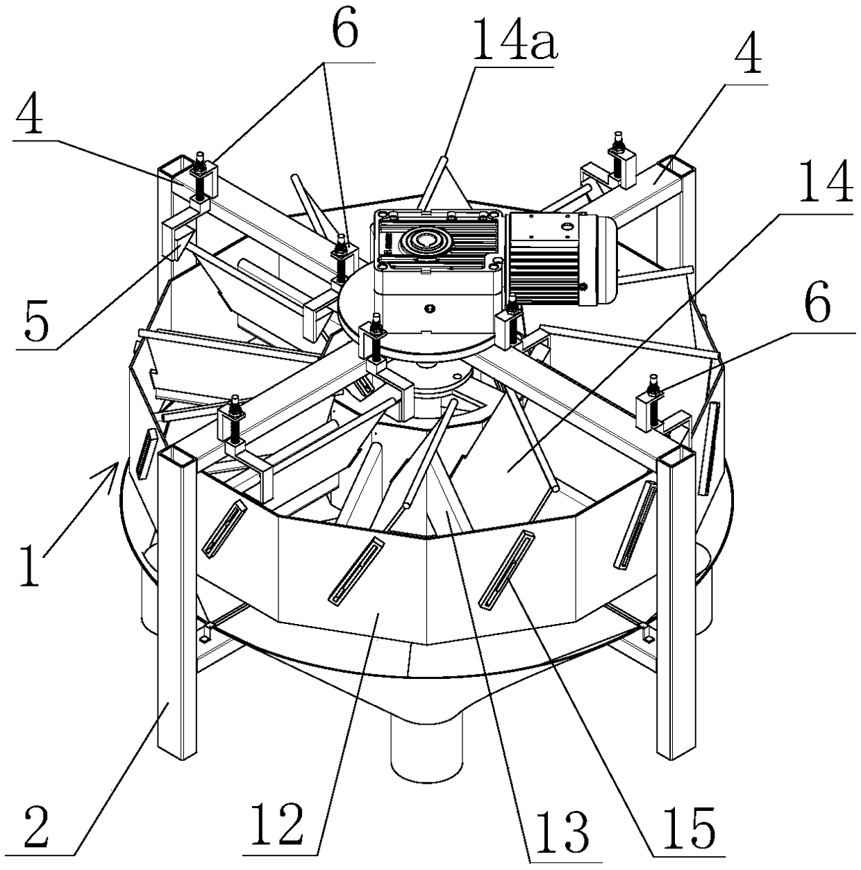 Grading adjusting device of live fish grading screening machine