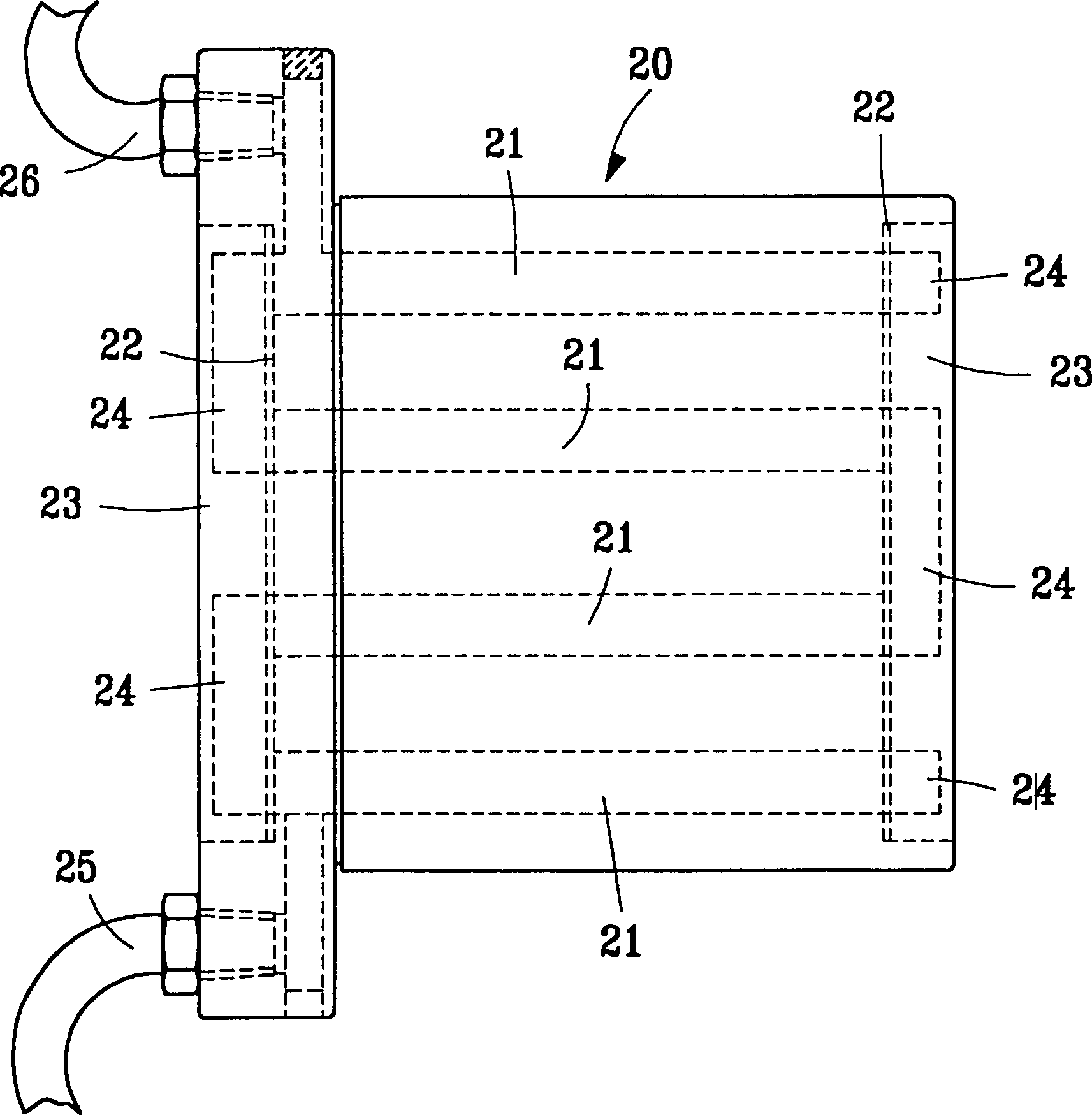 Rolling ball screw having cooling channel