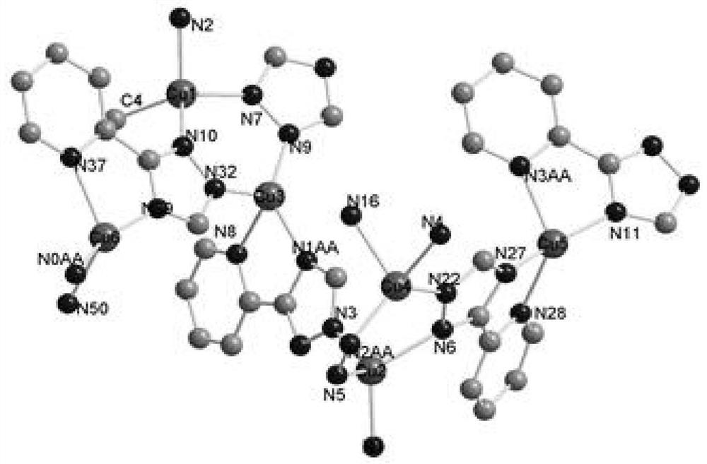 Copper coordination polymer as well as preparation method, crystal and application thereof