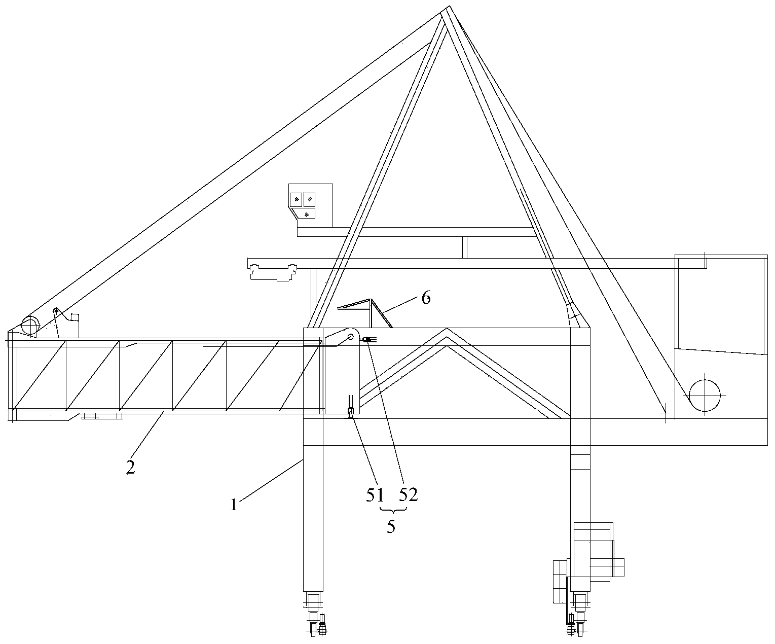 Ship loader pitching hinge point bearing replacement method