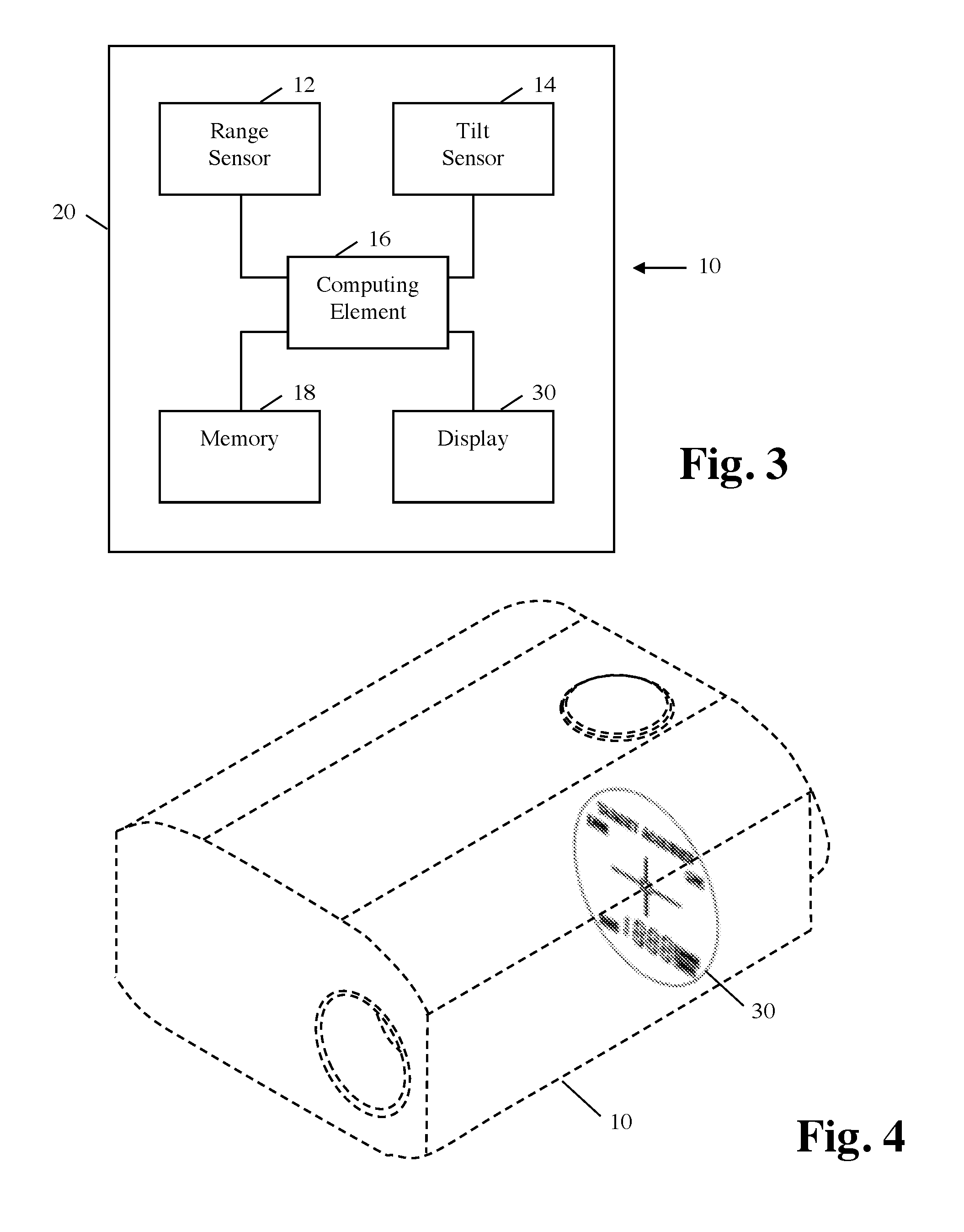 Display indicating aiming point relative to target size indicator