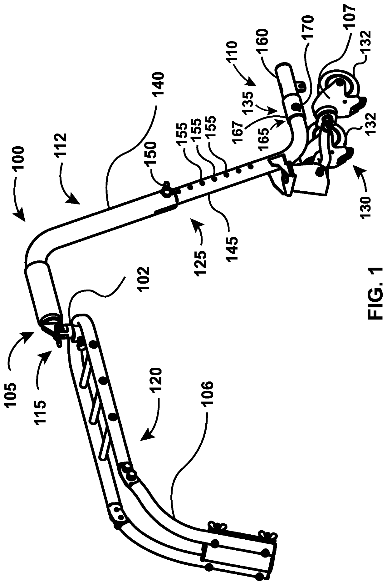 Tow arm assembly to detachably attach a trailer to a bicycle