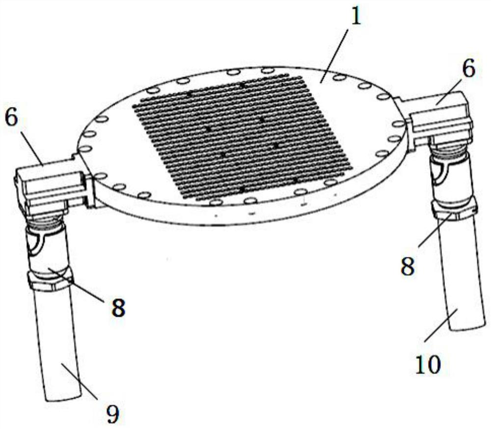 Liquid cooling device for cooling antenna and cooling method thereof