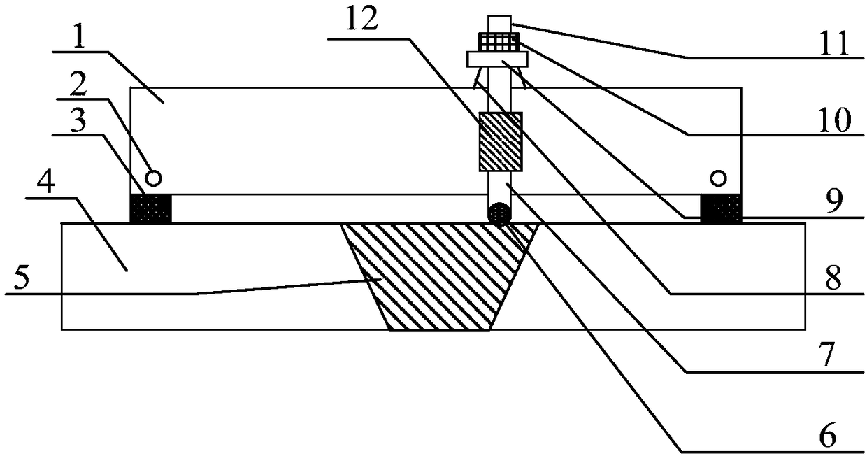 Workpiece welding seam search device