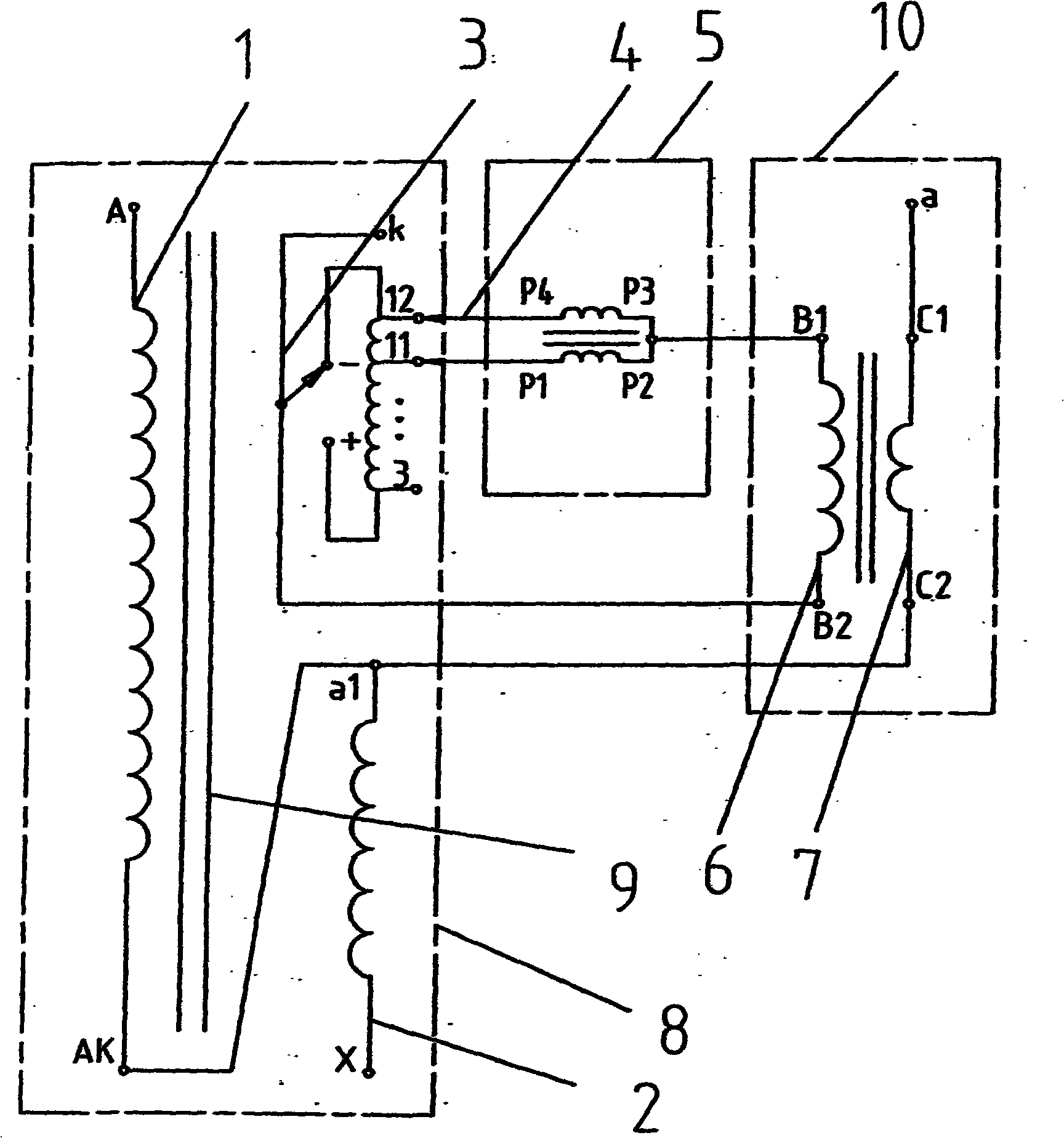 Low-pressure side on-load tap changer