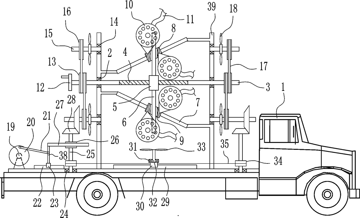 Dust falling device for tunnel construction