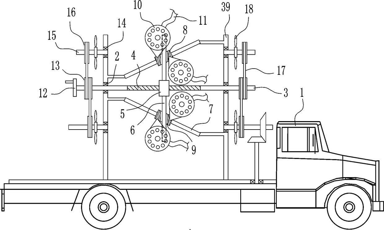 Dust falling device for tunnel construction