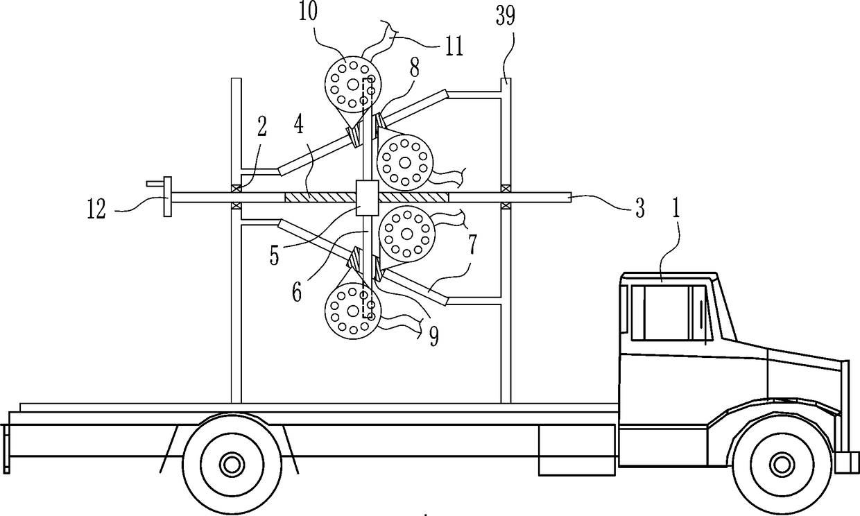 Dust falling device for tunnel construction