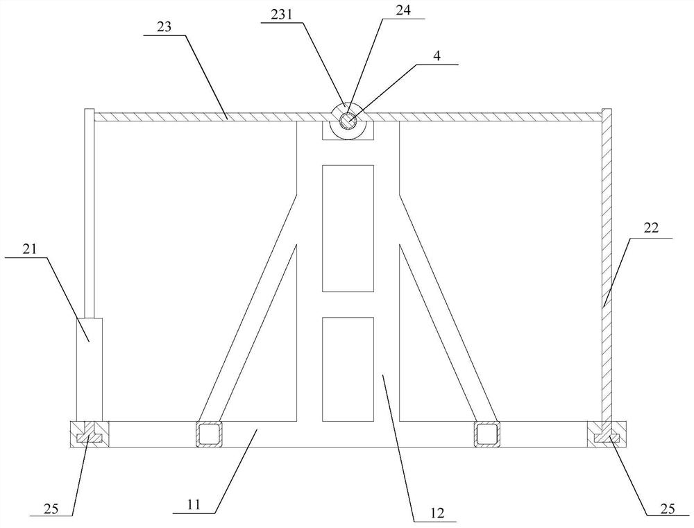 Test device for tensioned tailcar