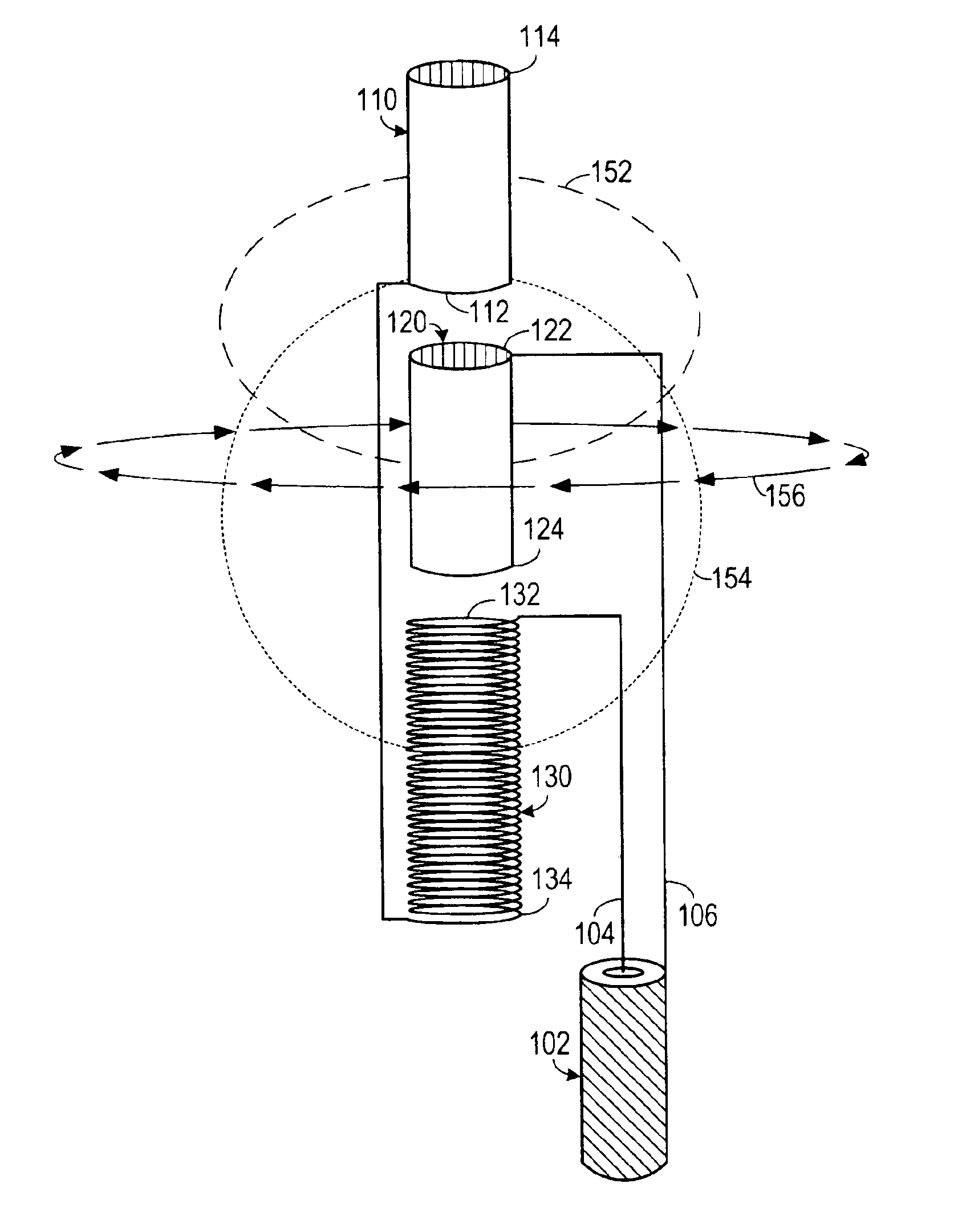 Coaxial inductor and dipole EH antenna