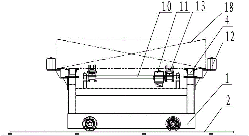 A rail-type large mold transfer vehicle