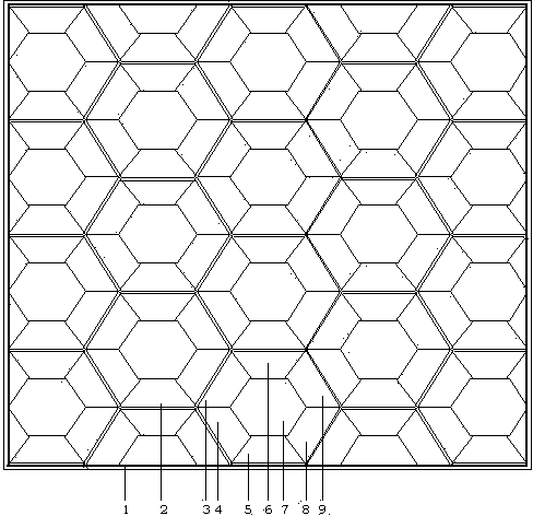 Grid type hexagonal solar cell panel