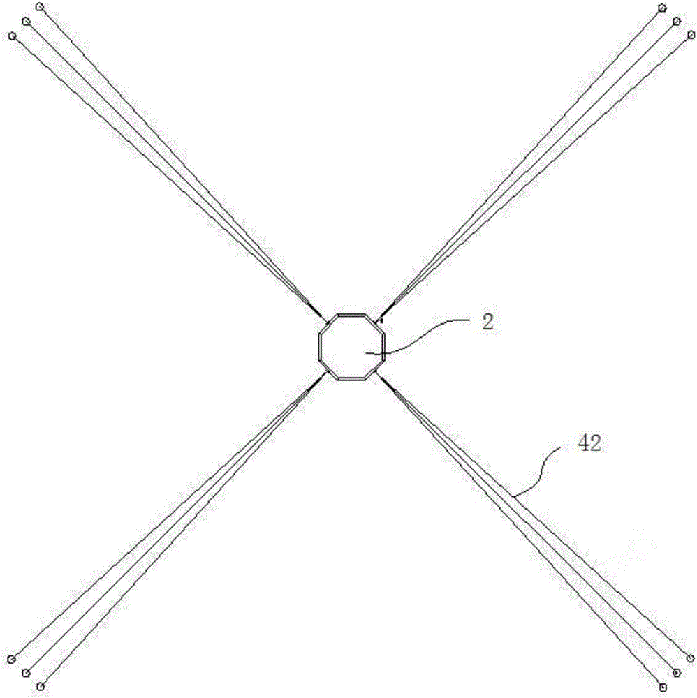 Semisubmersible octagonal prism-shaped floating type nuclear power station carrier platform