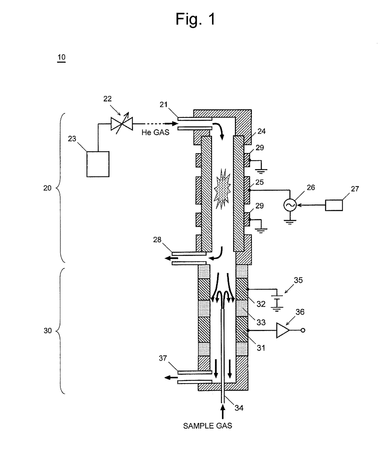 Discharge ionization current detector and tuning method for the same