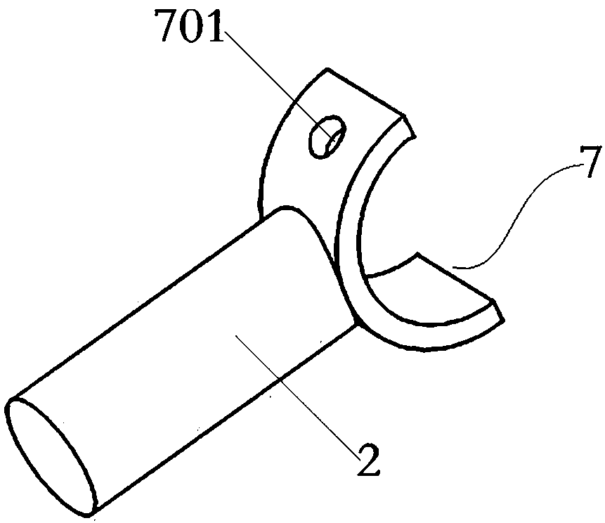 Agricultural machine transverse transmission rod limiting support welding device and welding positioning device thereof