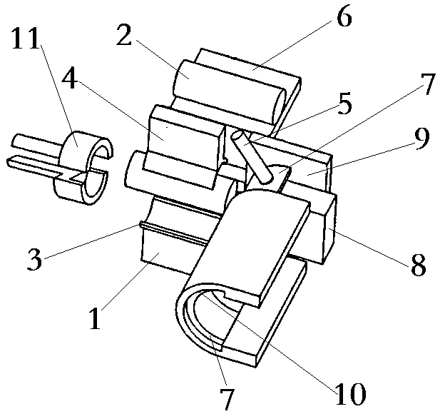 Agricultural machine transverse transmission rod limiting support welding device and welding positioning device thereof