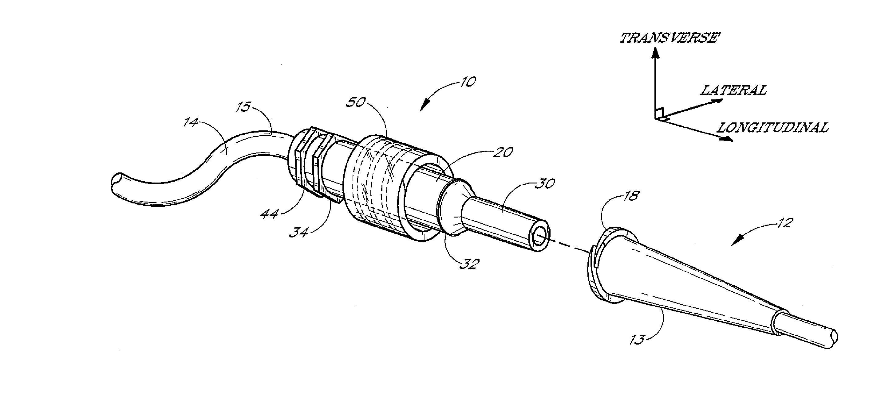 Medical device connector fitting