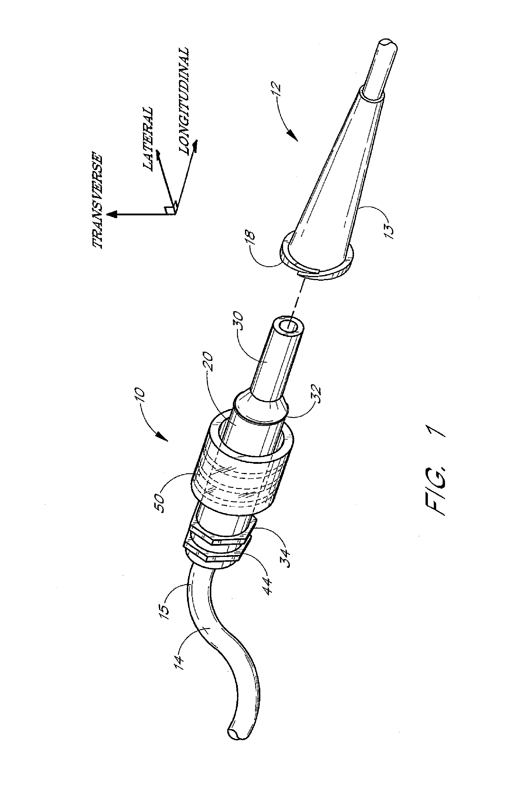 Medical device connector fitting