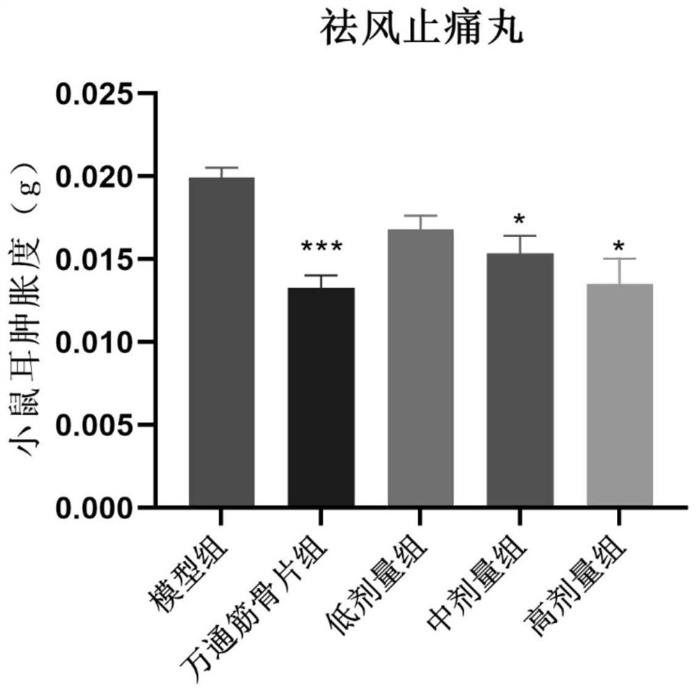 Traditional Chinese medicine composition and pill for dispelling wind and relieving pain and preparation method thereof