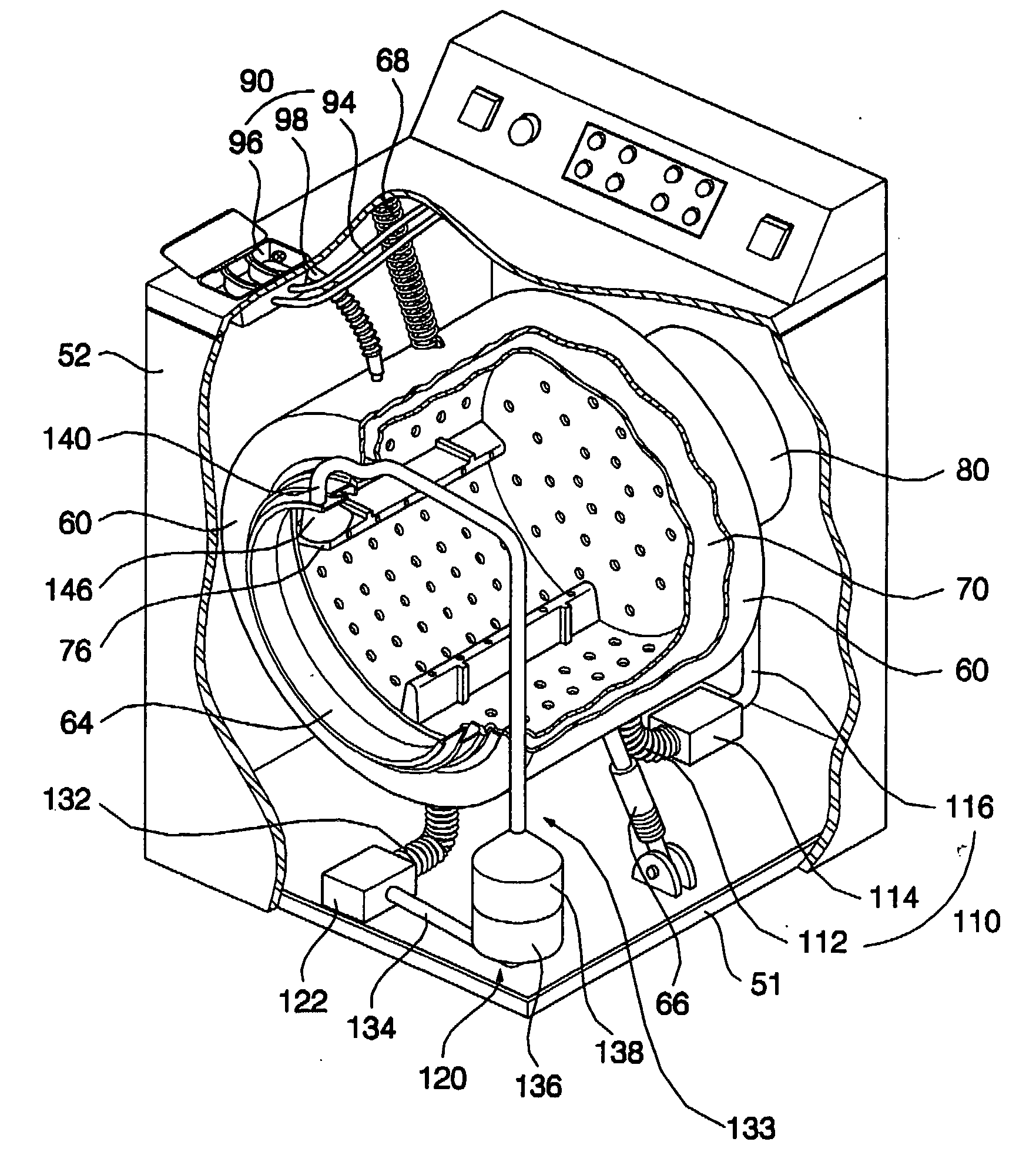 Spray type drum washing machine