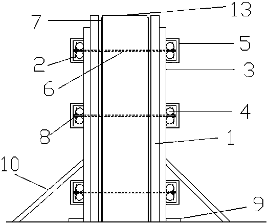 Overall construction method of outer wall assembly timber formwork