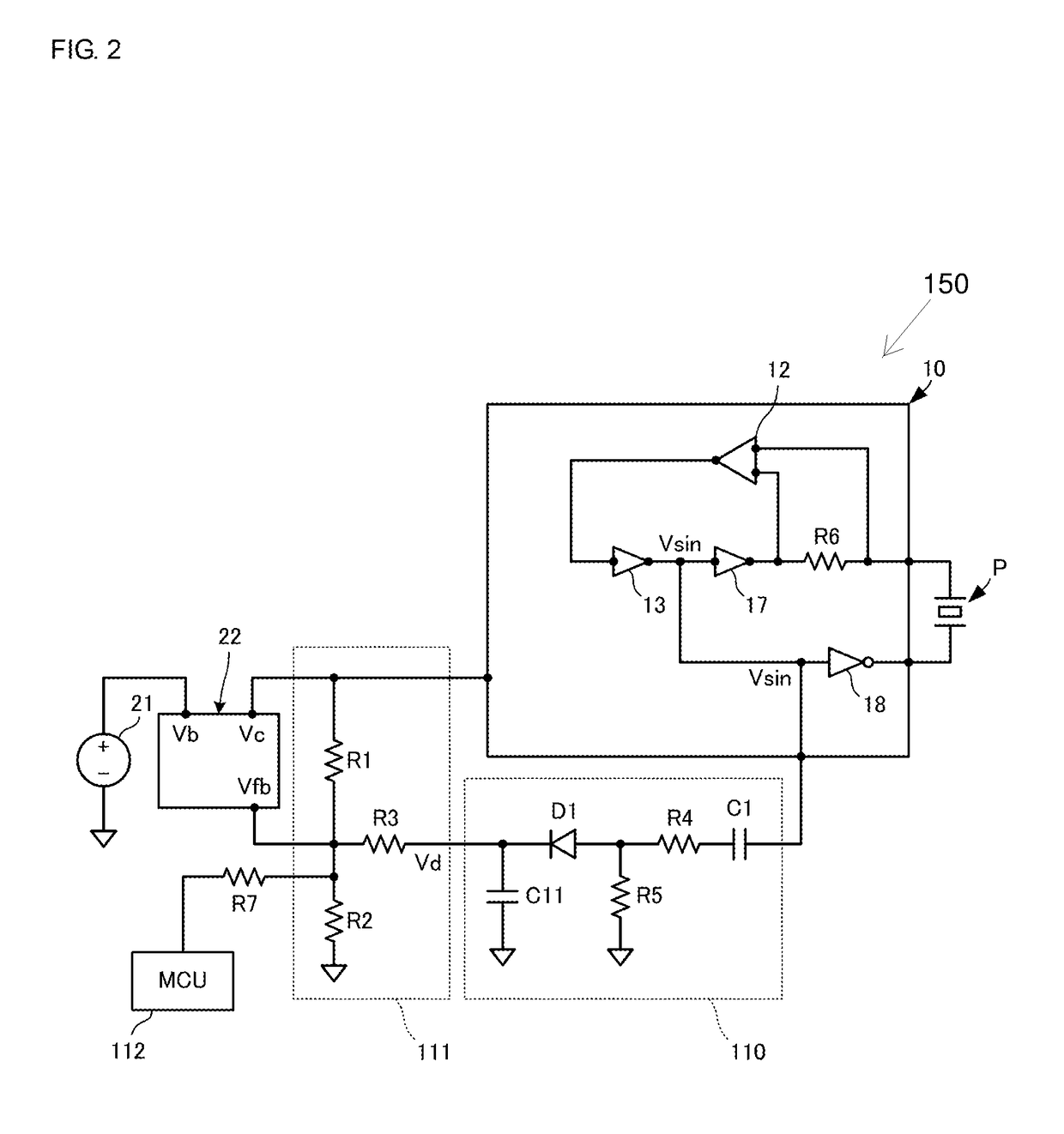 Piezoelectric element driving circuit and fluid control apparatus