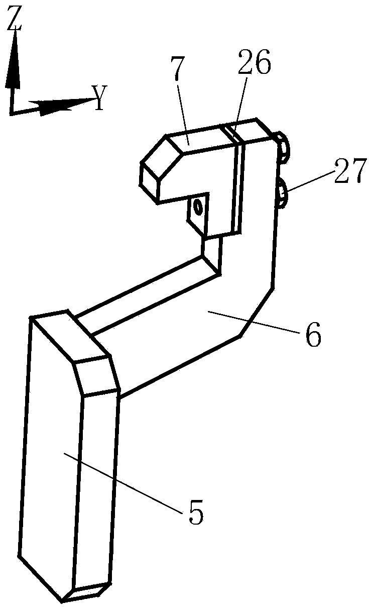 Welding jig of intermediate support assembly of instrument board cross beam