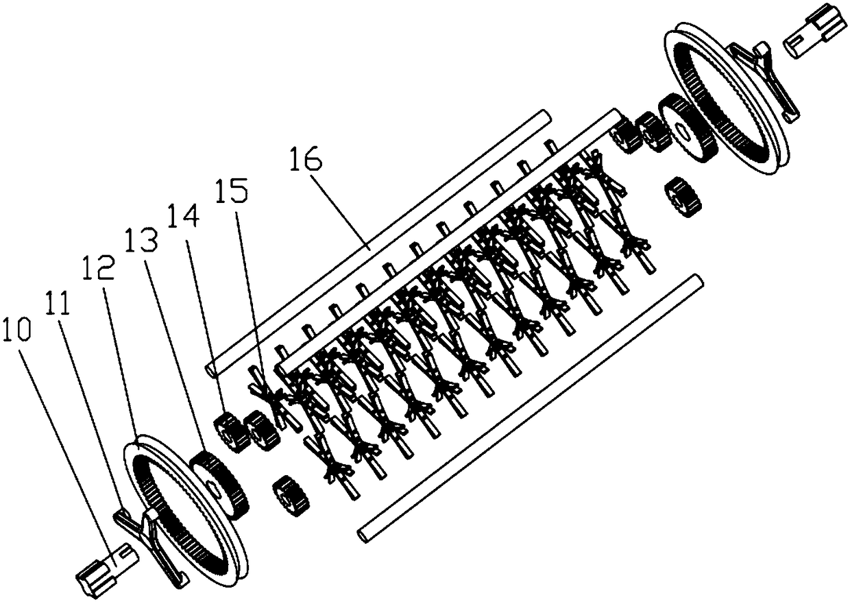 Yam bean harvester integrating seedling, digging, collecting and storing,mud removing and straw turnover