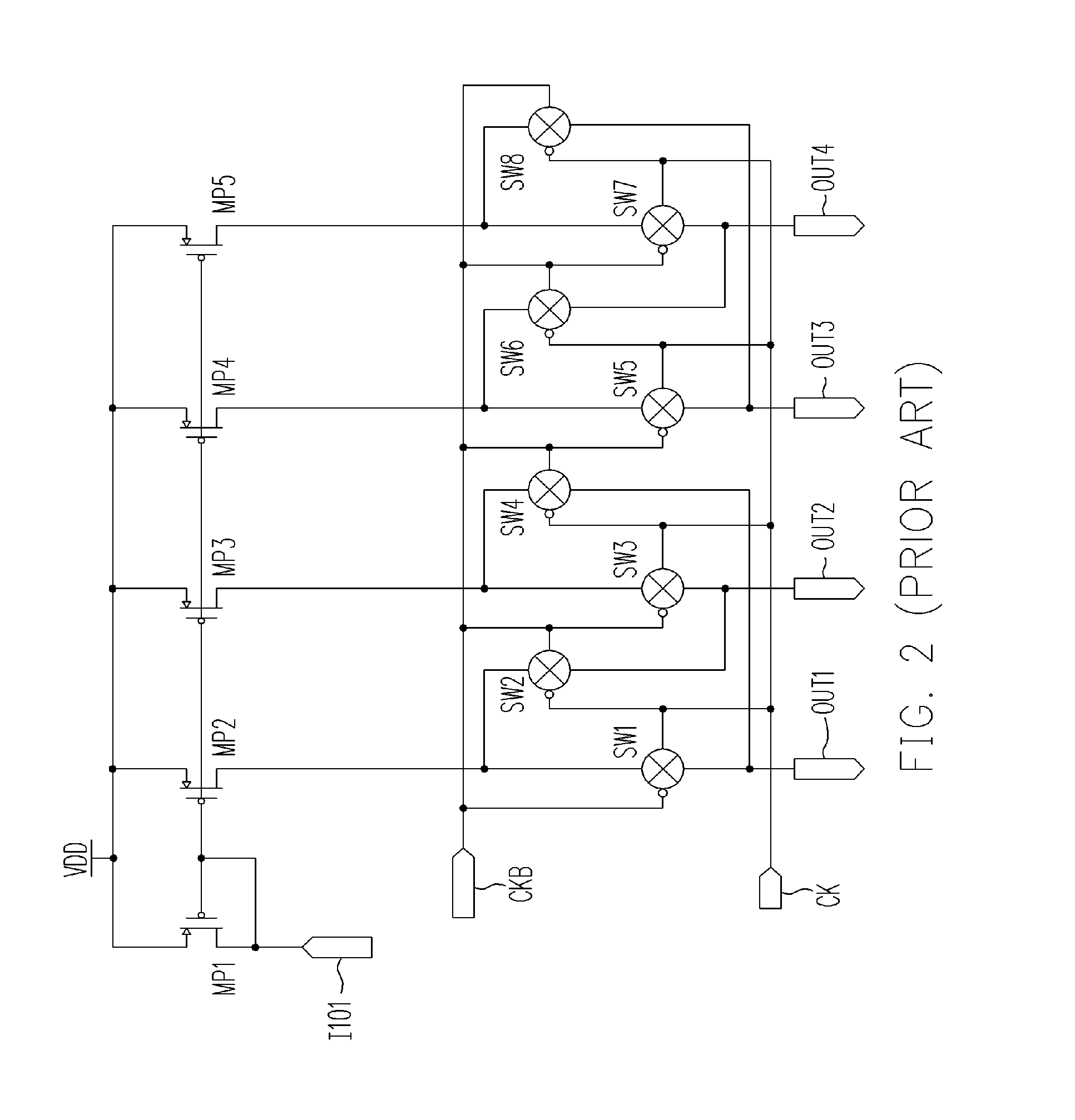 Chain-chopping current mirror and method for stabilizing output currents